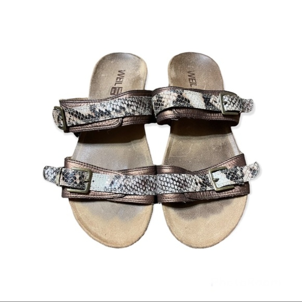 Dr. Andrew Weil Bronze Leather Sandals Size 9